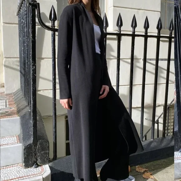 Babaton Aritzia Kirby Black Knit Robe Cardigan - Picture 2 of 6